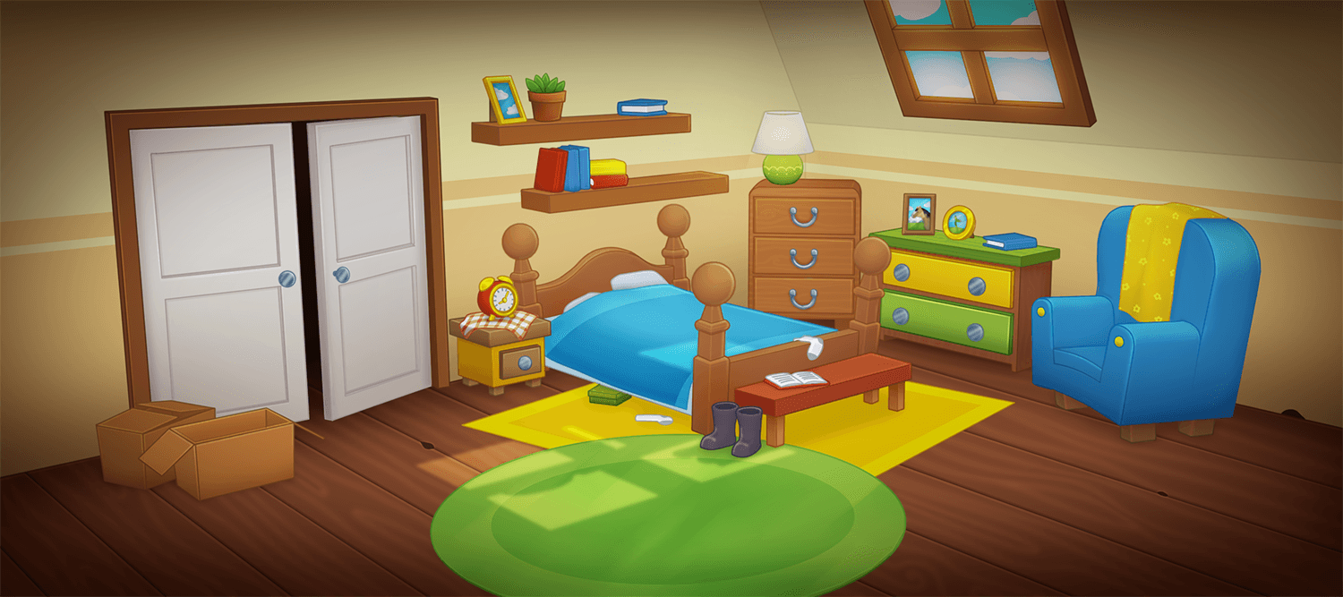 Fortune Farm: Dialog scene background, bedroom