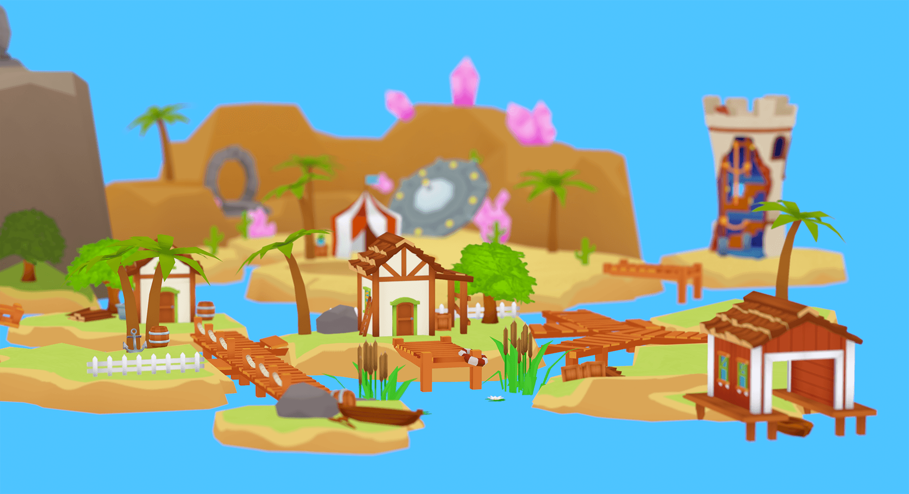Render: Fishing Village