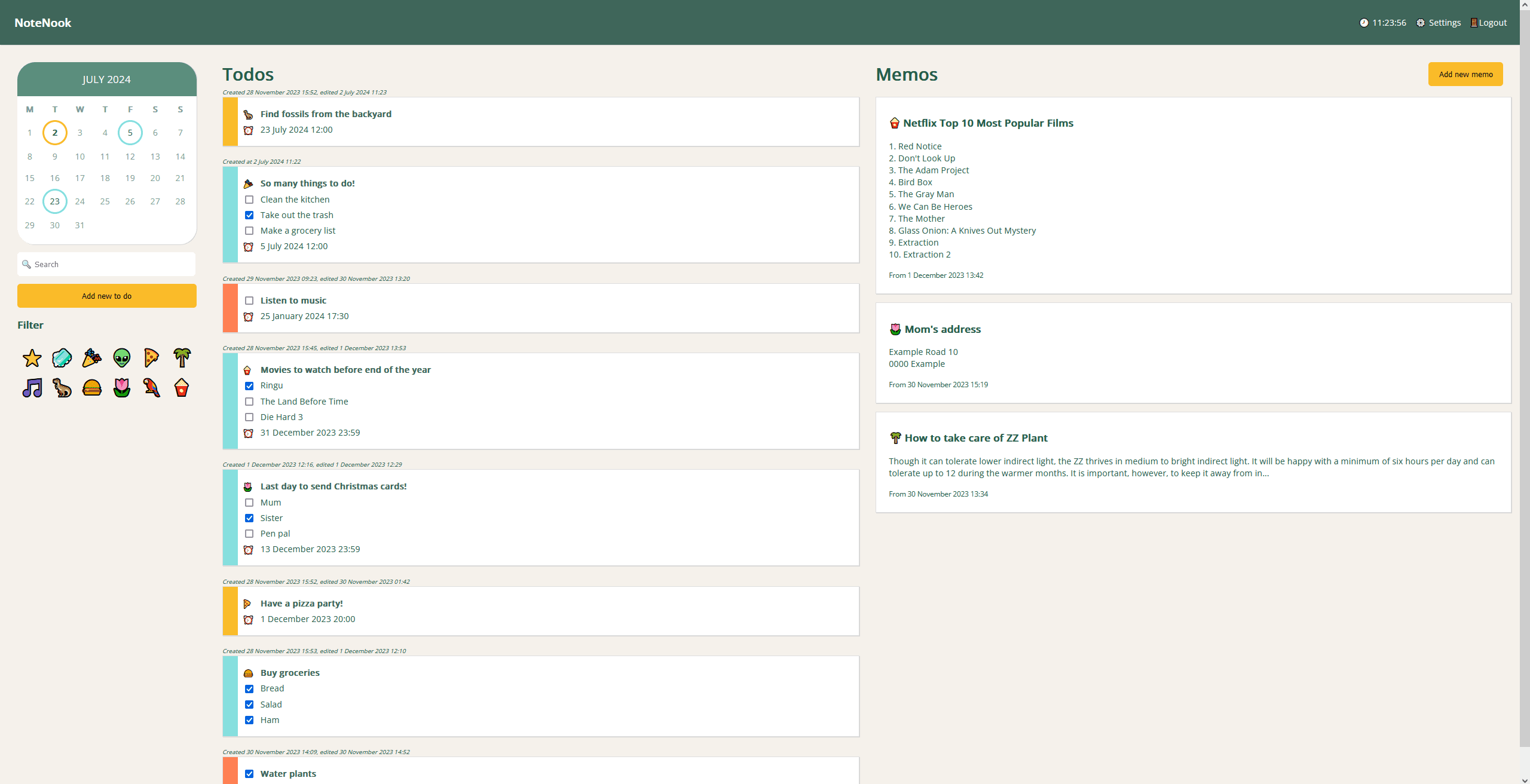 Home page